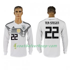 Duitsland Ter Stegen 22 Thuisshirt WK voetbal 2018 Lange Mouw